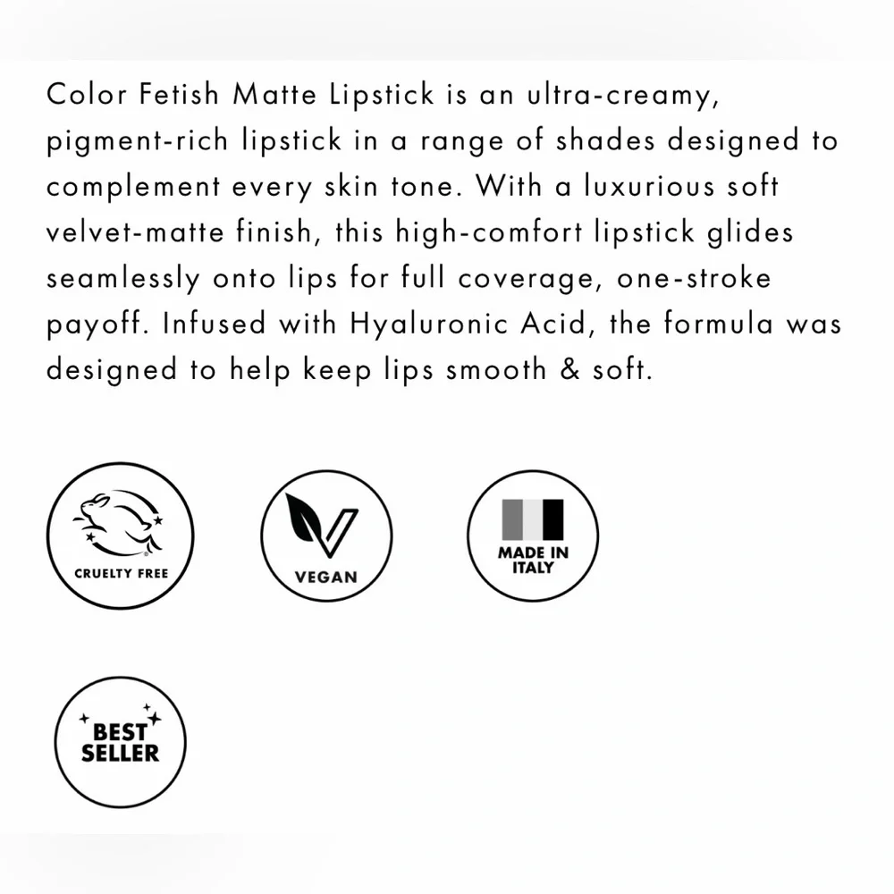 NWT Milani Color Fetish Matte Lipstick 350 Fleur - Picture 4 of 4